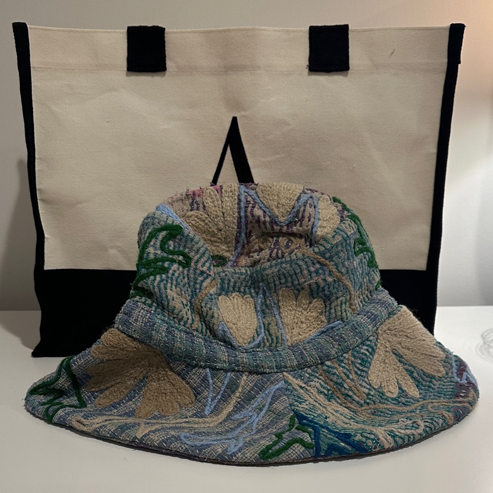 FP Movement by Free People Beige, Blue & Green Patterned Bucket Hat